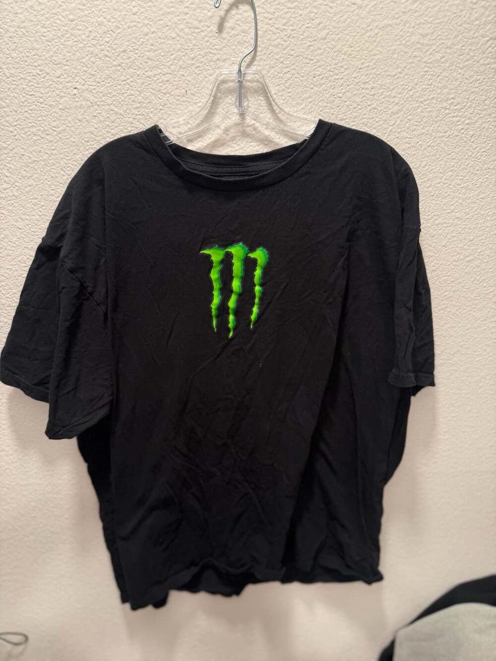 Monster Energy T-Shirt Size XXL Black Green Logo Graphic Tee